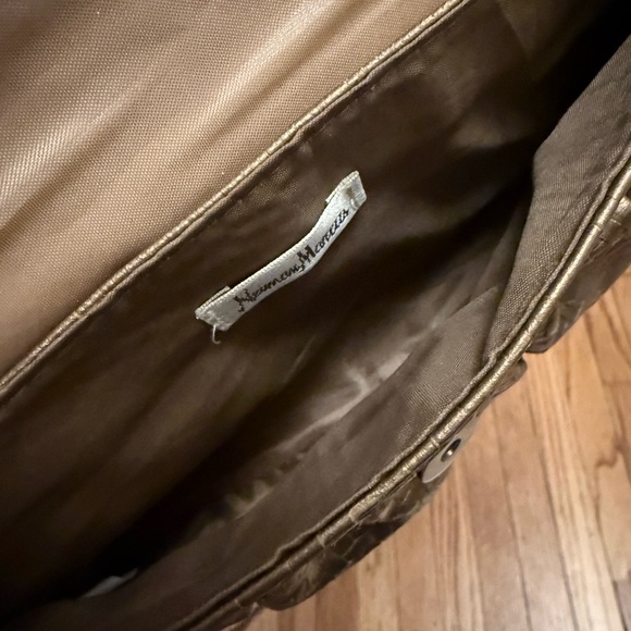 Vintage Neiman Marcus Bronze Woven Clutch - Picture 3 of 3